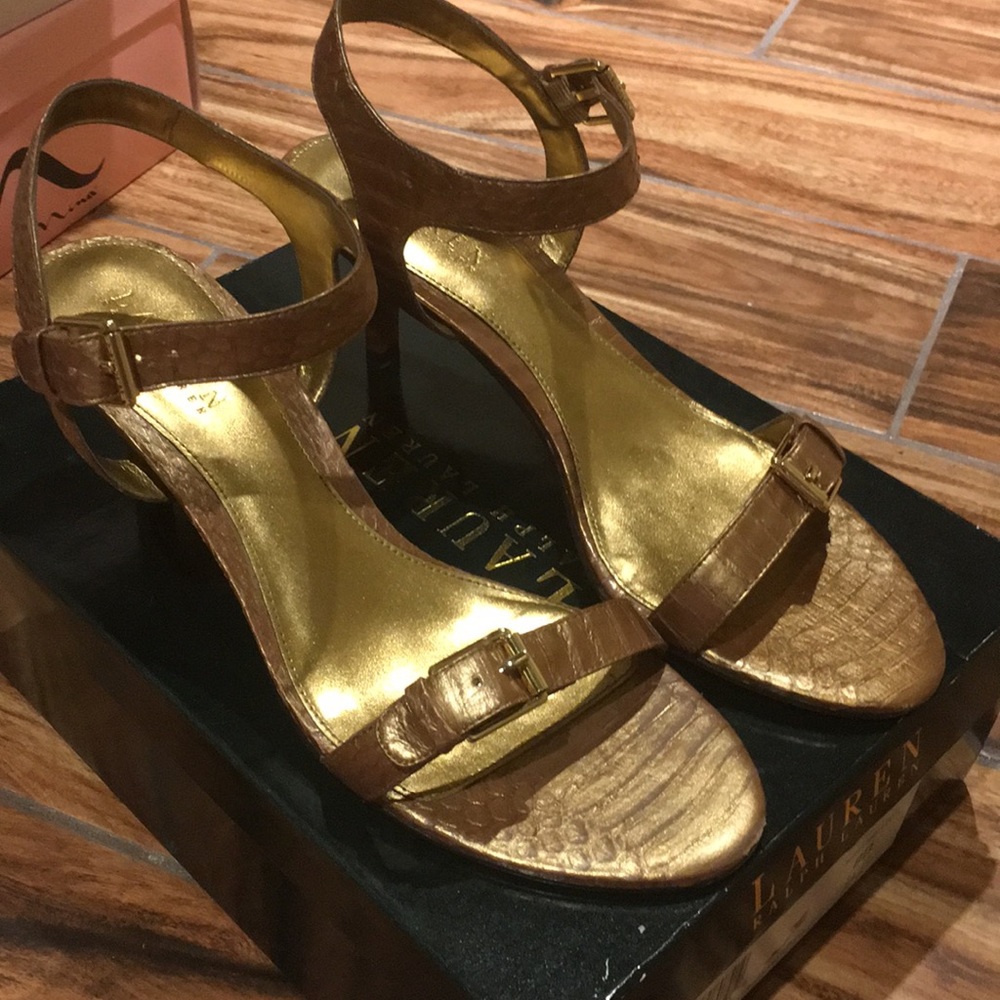 Ralph Lauren Copper Heels